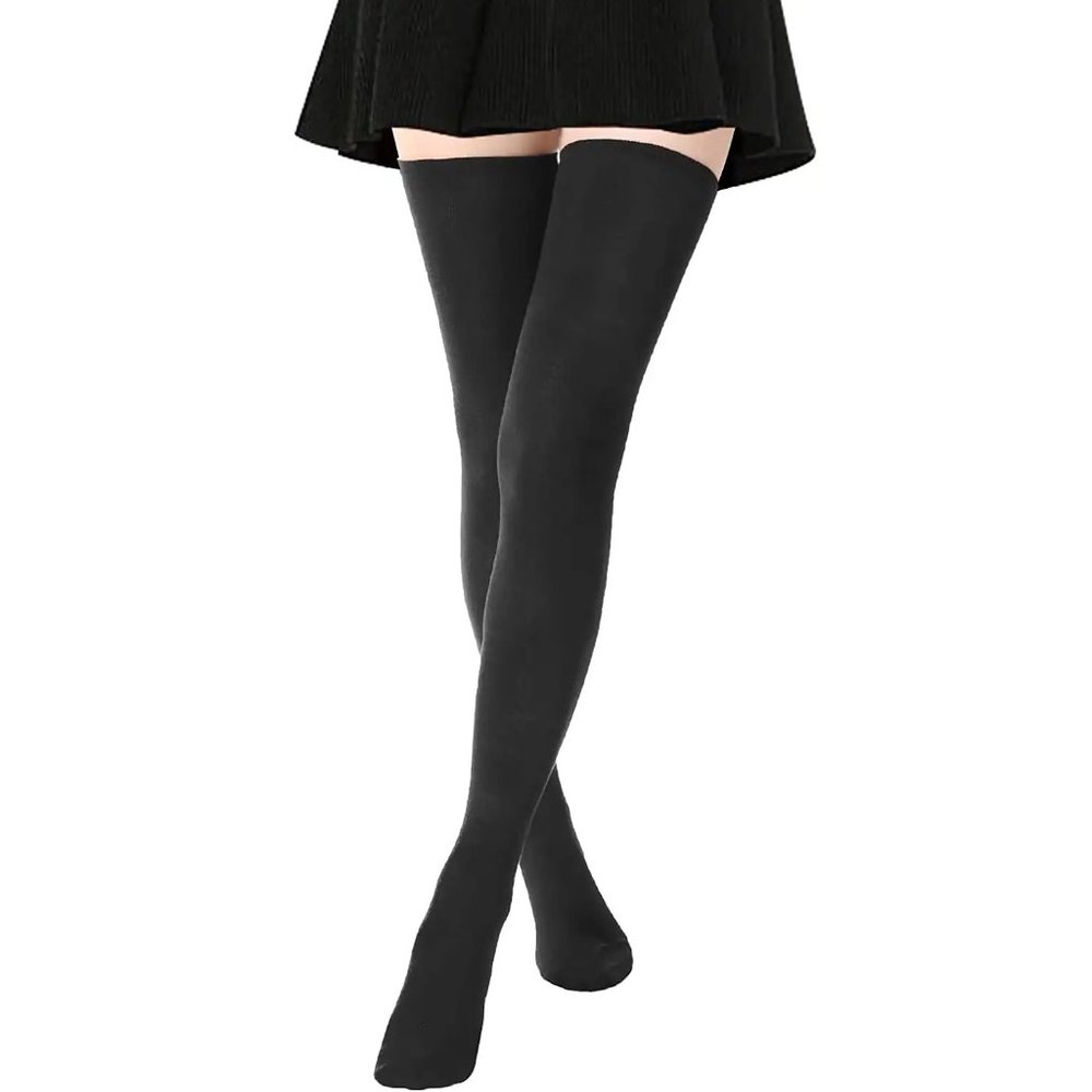 ExtraLong Thigh High Socks BLACK